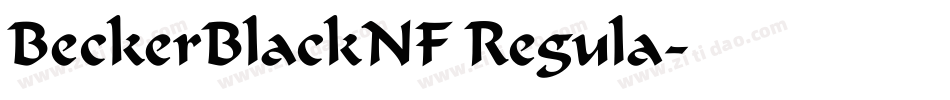 BeckerBlackNF Regula字体转换